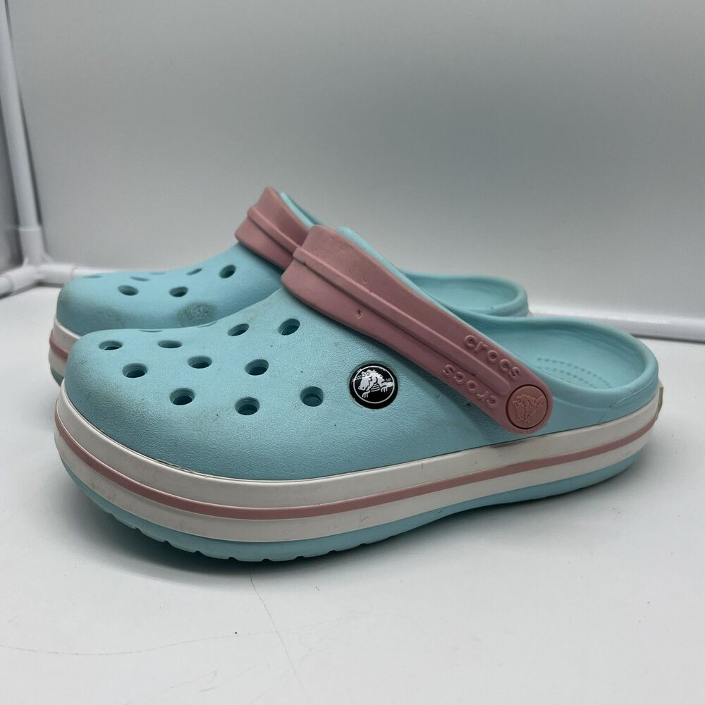 Crocs Crocband Clog Sandals Platform Kids Cotton Candy 207006  Size J2